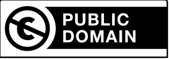 Fritt från kända upphovsrättsliga restriktioner – Public Domain Mark (PDM).